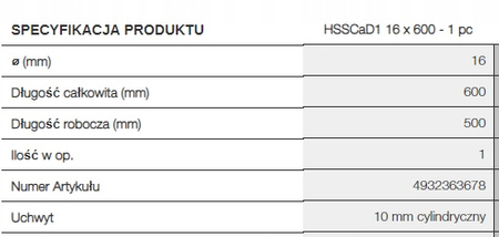 Wiertło szalunkowe Milwaukee 16x600 mm