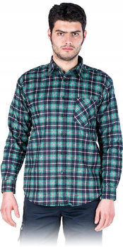 Koszula robocza flanelowa w kratkę zielona r.XXXL
