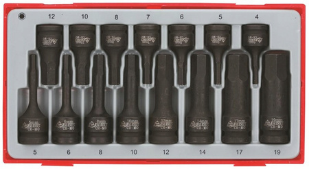 15-elementowy zestaw nasadek maszynowych Teng-Tools