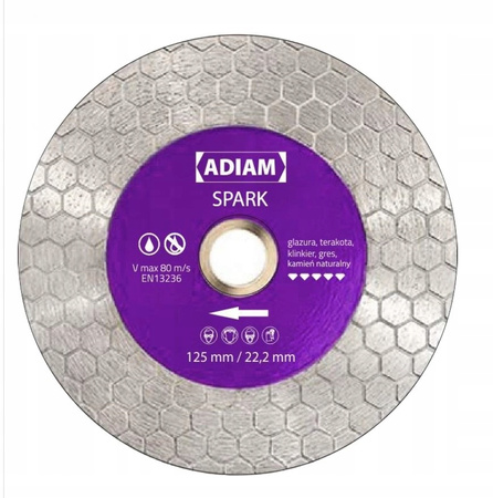 Tarcza diamentowa do cięcia i szlifowania Adiam Spark 125 x 22,22mm