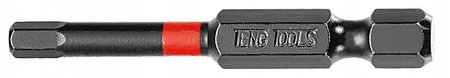 Bit Grot udarowy imbus imbusowy 1/4" HEX4 50 mm Teng Tools