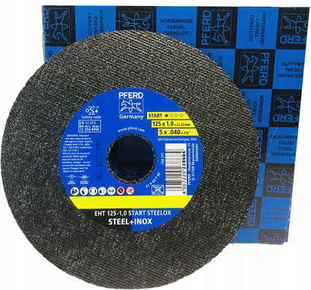 Tarcza do cięcia stali metalu 125mm Pferd 125x1x22,2 mm - 1szt