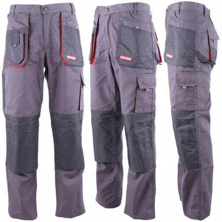 SPODNIE ROBOCZE WZMOCNIONE 3x SZWY DO PASA r. 3XL