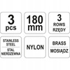 Zestaw szczotek drucianych mosiądz stal nylon Yato YT-6351 szczotki