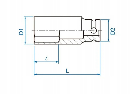 NASADKA DŁUGA UDAROWA 3/8 8mm 6 KING TONY 343508M