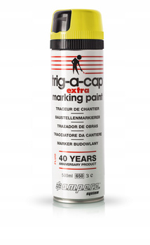 Farba geodezyjna do znakowania trig-a-cap extra Ampere ŻÓŁTY SPRAY 1szt.