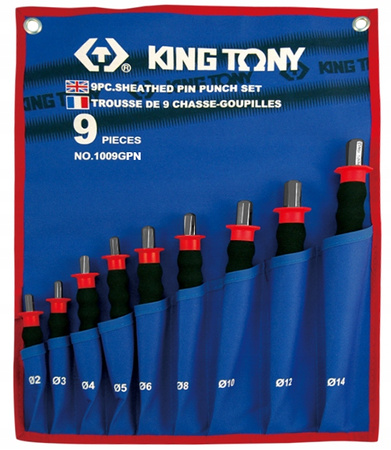 Wybijaki igłowe 2-14mm 9szt. KING TONY 1009GPN