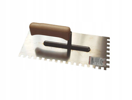 Paca nierdzewna 270x130MM ZĄB 4x4MM uchwyt do kleju tynku packa