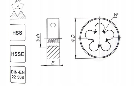 NARZYNKA M12x1,25 GWINT METRYCZNY DROBNOZWOJNY 800