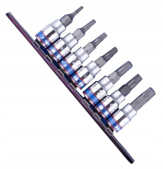 Zestaw nasadki Torx T10-T40 1/4 szyna King Tony
