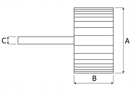 Ściernica listkowa trzpieniowa Ø50x30x6mm / P80