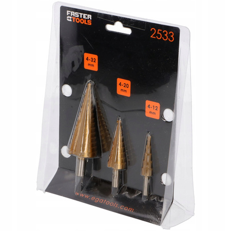 Wiertła wielostopniowe kpl. EGA 2533