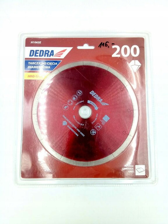 Tarcza diamentowa do gresu płytek Dedra do twardej ceramiki 200x25,4 mm