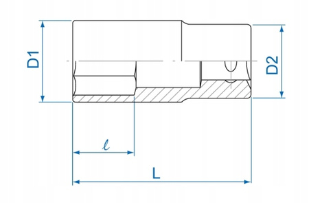 KING TONY NASADKA DŁUGA 3/4" 21mm x 90mm 6-KĄ