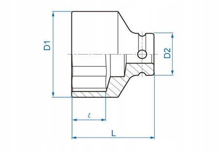 NASADKA 9MM 1/2" 6-KĄTNA UDAROWA KING TONY