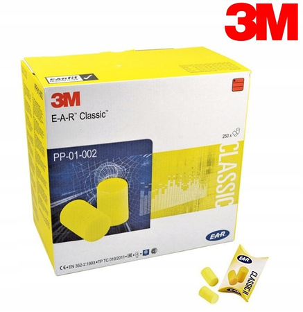 Wkładki, zatyczki douszne przeciwhałasowe 3M Zatyczki 3M EAR CLASSIC PP-01-002