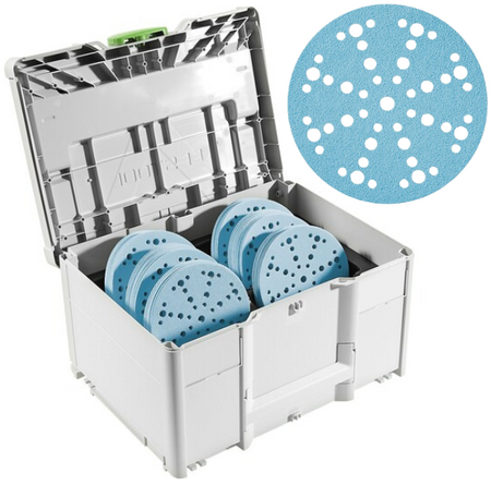 KRĄŻKI FESTOOL P80 P120 P180 P220 SYSTAINER NA MATERIAŁY 100 KRĄŻKÓW D225