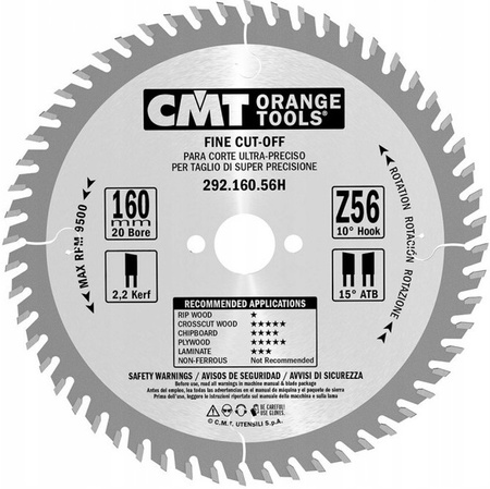 Piła tarczowa Cmt 292.160.56H 20x160 mm srebrna