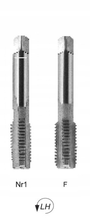 Komplet gwintowników lewych HSS M12 FANAR/2-cz.