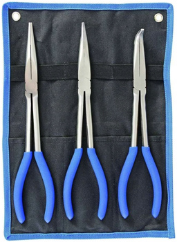 Szczypce PROSTE GIĘTE DŁUGIE 3szt 260-280mm CONDOR