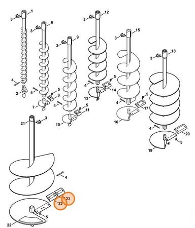 Nóż do świdra wiertła 30cm BT 131 STIHL