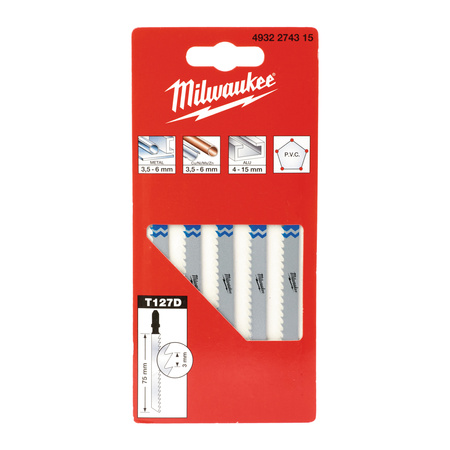 Milwaukee Brzeszczot do wyrzynarki do aluminium, 75 mm (5 szt.)