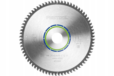 Festool Tarcza pilarska HW 210x2,4x30 TF72 ALUMINIUM/PLASTICS