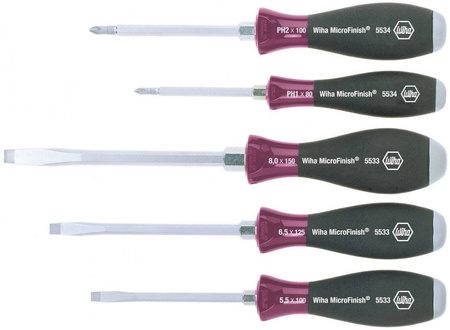 Wkrętaki/ śrubokręty do podbijania płaskie i krzyżowe Wiha 5533HK5