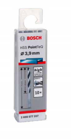 BOSCH Wiertło do metalu NWKa 3,9 mm HSS PointTeQ
