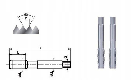 Fanar Gwintownik ręczny M3 HSS kpl. 2 sztuki