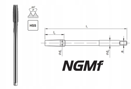 FANAR Gwintownik maszynowy M18 przedłużany