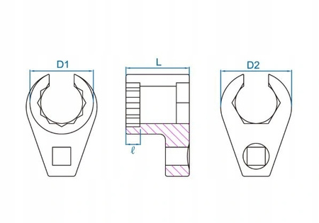 KING TONY KLUCZ NASADKA 3/8" DO SONDY LAMBDA 22MM