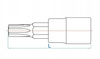 Nasadka 1/4" z Końcówką TORX T25 King Tony