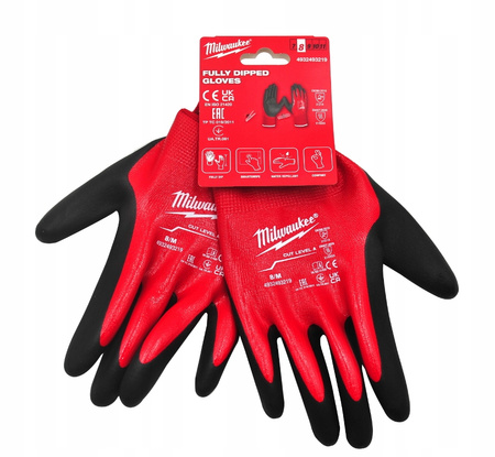 Rękawice Ochronne Powlekane Robocze Milwaukee 4932493219 r. 8 - M 1 para