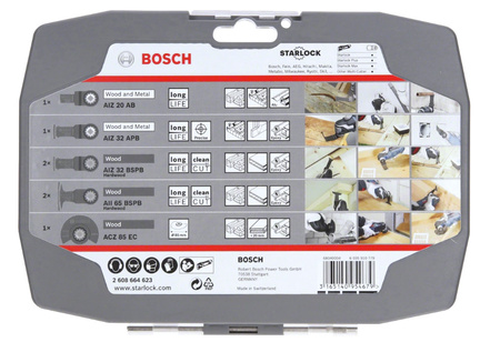 ZESTAW STARLOCK brzeszczoty DO DREWNA 7 SZT. Bosch 2608664623
