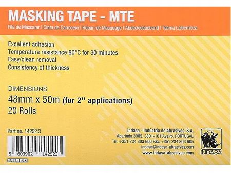 TAŚMA LAKIERNICZA MASKUJĄCA INDASA MTE 24MM x 50M