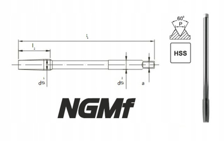FANAR Gwintownik maszynowy M18 przedłużany