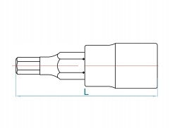 Nasadka 1/4" z Końcówką TORX T15 King Tony