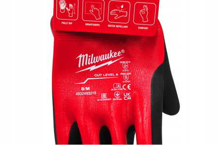 Rękawice Ochronne Powlekane Robocze Milwaukee 4932493219 r. 8 - M 1 para