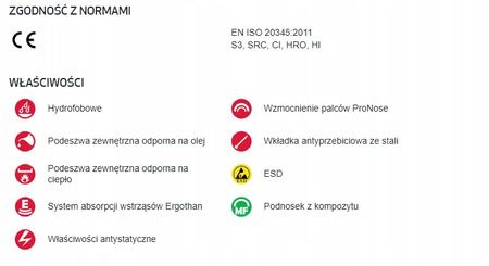 Obuwie robocze trzewiki Jalas 1278 S3 BOA R.45