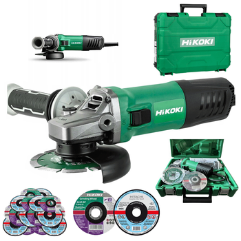 Zestaw Szlifierka kątowa Hikoki G13SW2 Y4Z 1200 W 230 V + 100 Tarcz