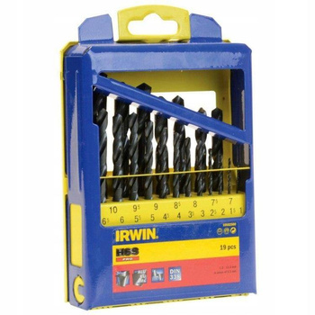 Zestaw wierteł do metalu Irwin 1,0 – 10,0 mm - 19 szt