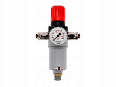 Reduktor ciśnienia 1/2" 12bar ze złączami i manometrem Airpress 4300210