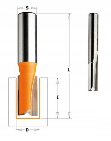 CMT Frez prosty do drewna VHM 3 mm trzpień 8 mm RH 911.030.11