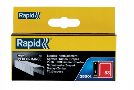 Zszywki do Takera Z Drutu Typ 53 6mm 2500szt Rapid