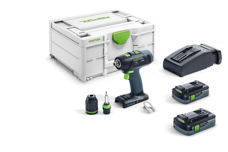 Festool Akumulatorowa wiertarko-wkrętarka T 18+3 HPC 4,0 I-Plus