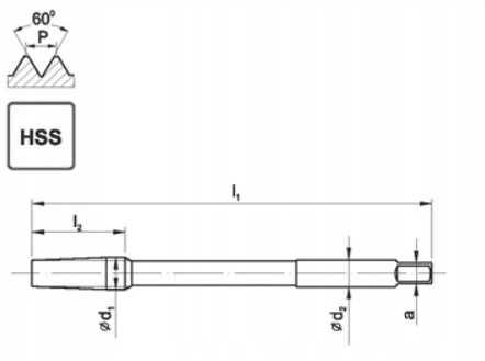 Gwintownik maszynowy M4 długi MGMf FANAR