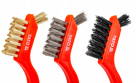 Zestaw szczotek drucianych mosiądz stal nylon Yato YT-6351 szczotki