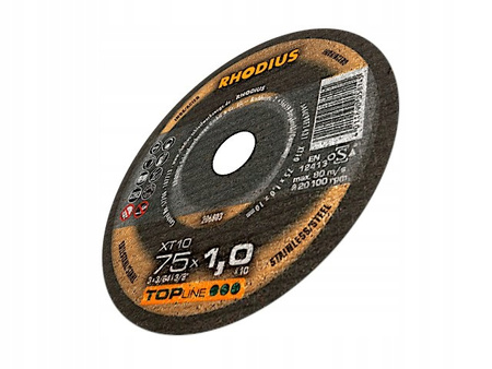 Tarcza tnąca do metalu stali 75mm Rhodius 206803 75x10 mm mała 1szt