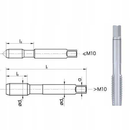 Kpl gwintowników ręcznych M14x 1.25 FANAR/2-cz.